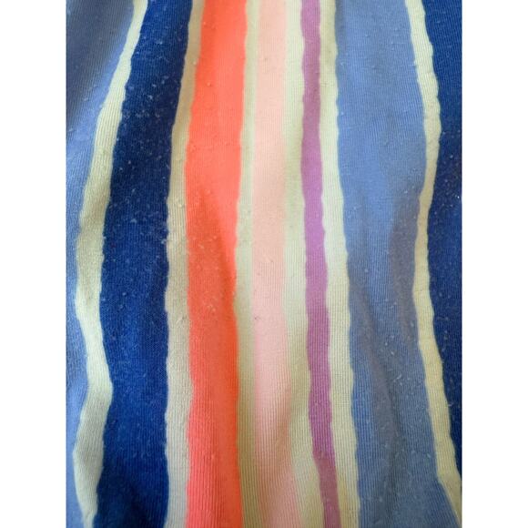 Cat & Jack Swimsuit Girls Large Pink Multicolor Striped Ruffle Sleeve Spring - Picture 4 of 6